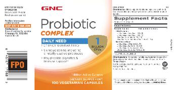 GNC Probiotic Complex Daily Need 1 Billion CFUs - supplement