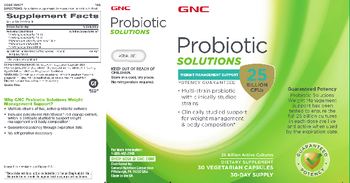 GNC Probiotic Solutions Probiotic Solutions Weight Management Support 25 Billion CFUs - supplement