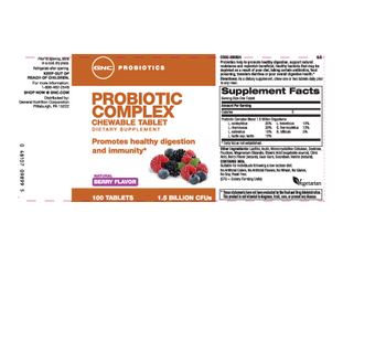 GNC Probiotics Probiotic Complex Chewable Tablet Natural Berry Flavor - supplement