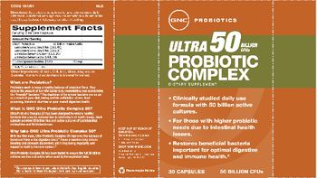GNC Probiotics Ultra Probiotic Complex 50 Billion CFUs - supplement