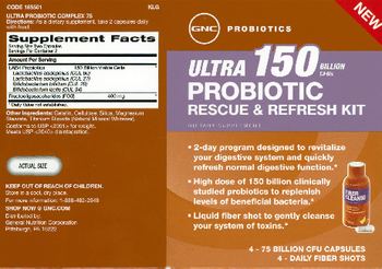GNC Probiotics Ultra Probiotic Rescue & Refresh Kit 150 Billion CFUs - supplement