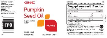 GNC Pumpkin Seed Oil 1000 mg - supplement