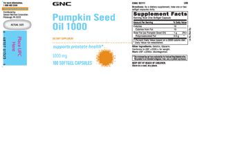 GNC Pumpkin Seed Oil 1000 - supplement