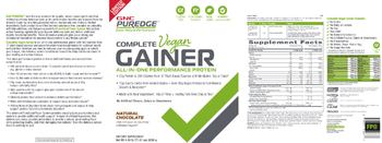 GNC PUREDGE Complete Vegan Gainer All-In-One Performance Protein Natural Chocolate - supplement