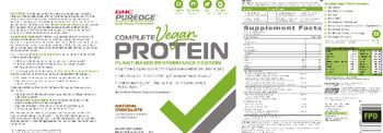 GNC PUREDGE Complete Vegan Protein Natural Chocolate - supplement