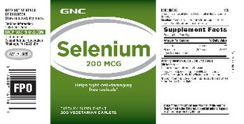 GNC Selenium 200 mcg - supplement
