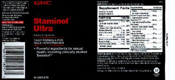 GNC Staminol Ultra - this statement has not been evaluated by the food and drug administration this product is not intend