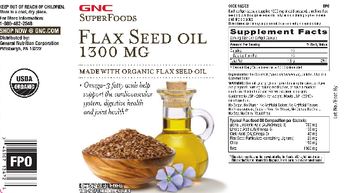 GNC SuperFoods Flax Seed Oil 1300 mg - supplement