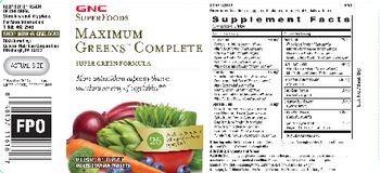 GNC SuperFoods Maximum Greens Complete - supplement