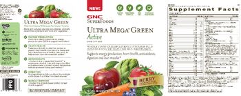 GNC SuperFoods Ultra Mega Green Active Berry - supplement