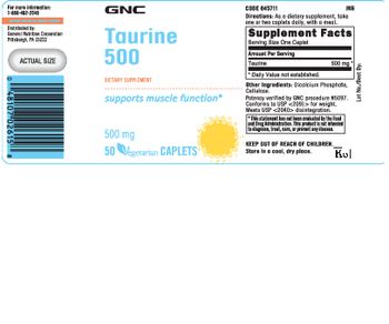 GNC Taurine 500 - supplement