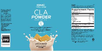 GNC Total Lean CLA Powder Vanilla Wafer - supplement