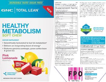 GNC Total Lean Healthy Metabolism Soft Chew Pink Lemonade - 
