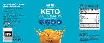 GNC Total Lean Keto BHB + Carnitine Orange Mango - supplement