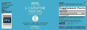 GNC Total Lean L-Carnitine 1000 mg - supplement