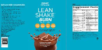 GNC Total Lean Lean Shake Burn Chocolate Fudge - supplement