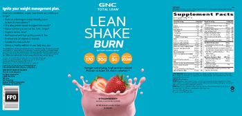 GNC Total Lean Lean Shake Burn Strawberry - supplement