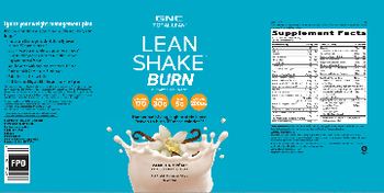 GNC Total Lean Lean Shake Burn Vanilla Creme - supplement