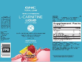 GNC Total Lean Triple Strength L-Carnitine Liquid Fruit Punch - supplement