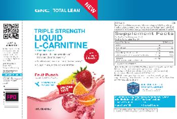 GNC Total Lean Triple Strength Liquid L-Carnitine Fruit Punch - supplement