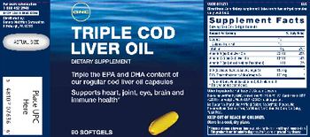 GNC Triple Cod Liver Oil - supplement