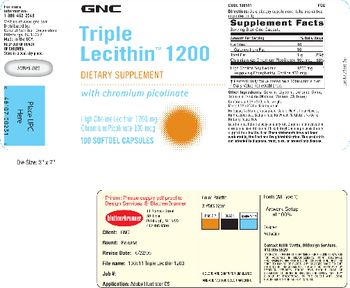GNC Triple Lecithin 1200 - supplement