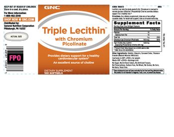 GNC Triple Lecithin With Chromium Picolinate - supplement