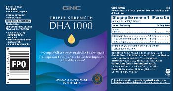 GNC Triple Strength DHA 1000 - omega3 supplement