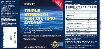 GNC Triple Strength Fish Oil 1240 Sport - supplement