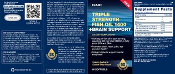 GNC Triple Strength Fish Oil 1400 +Brain Support - supplement