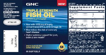 GNC Triple Strength Fish Oil - supplement