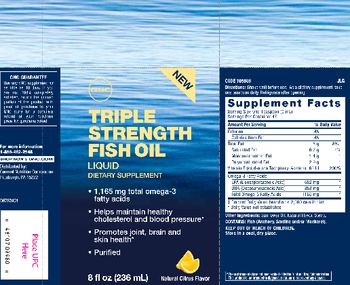 GNC Triple Strength Fish Oil Natural Citrus Flavor - liquid supplement