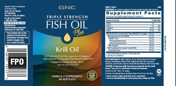 GNC Triple Strength Fish Oil Plus Krill Oil - omega3 supplement