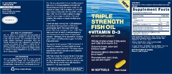 GNC Triple Strength Fish Oil + Vitamin D-3 - supplement