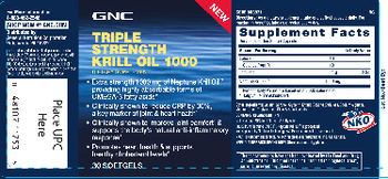 GNC Triple Strength Krill Oil 1000 - supplement