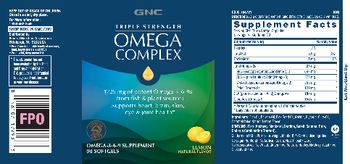 GNC Triple Strength Omega Complex Lemon Natural Flavor - omega 369 supplement