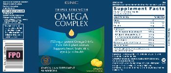 GNC Triple Strength Omega Complex Lemon Natural Flavor - omega369 supplement