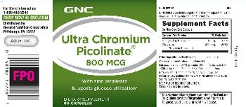 GNC Ultra Chromium Picolinate 800 mcg - supplement
