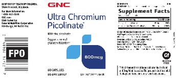 GNC Ultra Chromium Picolinate 800 mcg - supplement