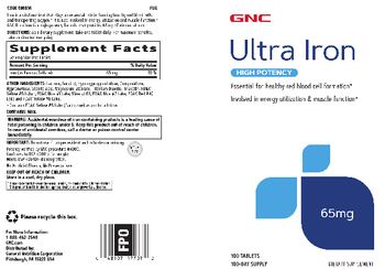 GNC Ultra Iron 65 mg - supplement