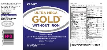 GNC Ultra Mega Gold Without Iron - supplement