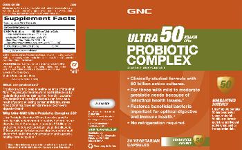 GNC Ultra Probiotic Complex 50 Billion CFUs - supplement
