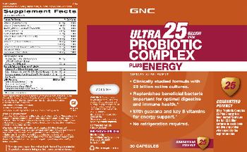 GNC Ultra Probiotic Complex Plus Energy 25 Billion CFUs - supplement