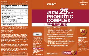 GNC Ultra Probiotic Complex Plus Immune 25 Billion CFUs - supplement