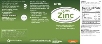 GNC Ultra Zinc Lozenges Orange - supplement