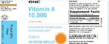 GNC Vitamin A 10,000 - supplement