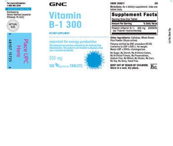 GNC Vitamin B-1 300 - supplement