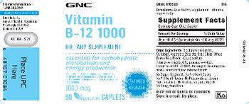GNC Vitamin B-12 1000 - supplement