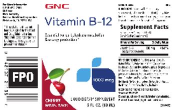GNC Vitamin B-12 1000 mcg Cherry - liquid supplement