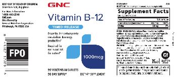 GNC Vitamin B-12 1000 mcg Timed-Release - supplement
